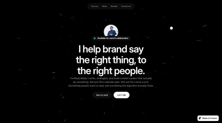Collaboration Page with Framer